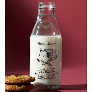 Anthropologie Christmas George & Viv Milk Bottle Polar Bear holiday New in Box